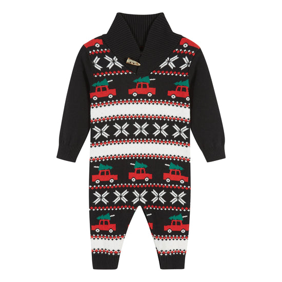 Holiday Jacquard Sweater Romper