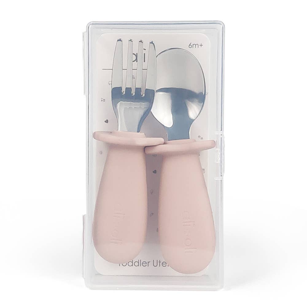 Spoon & Fork Learning Set for Toddlers (Pink) 6m+