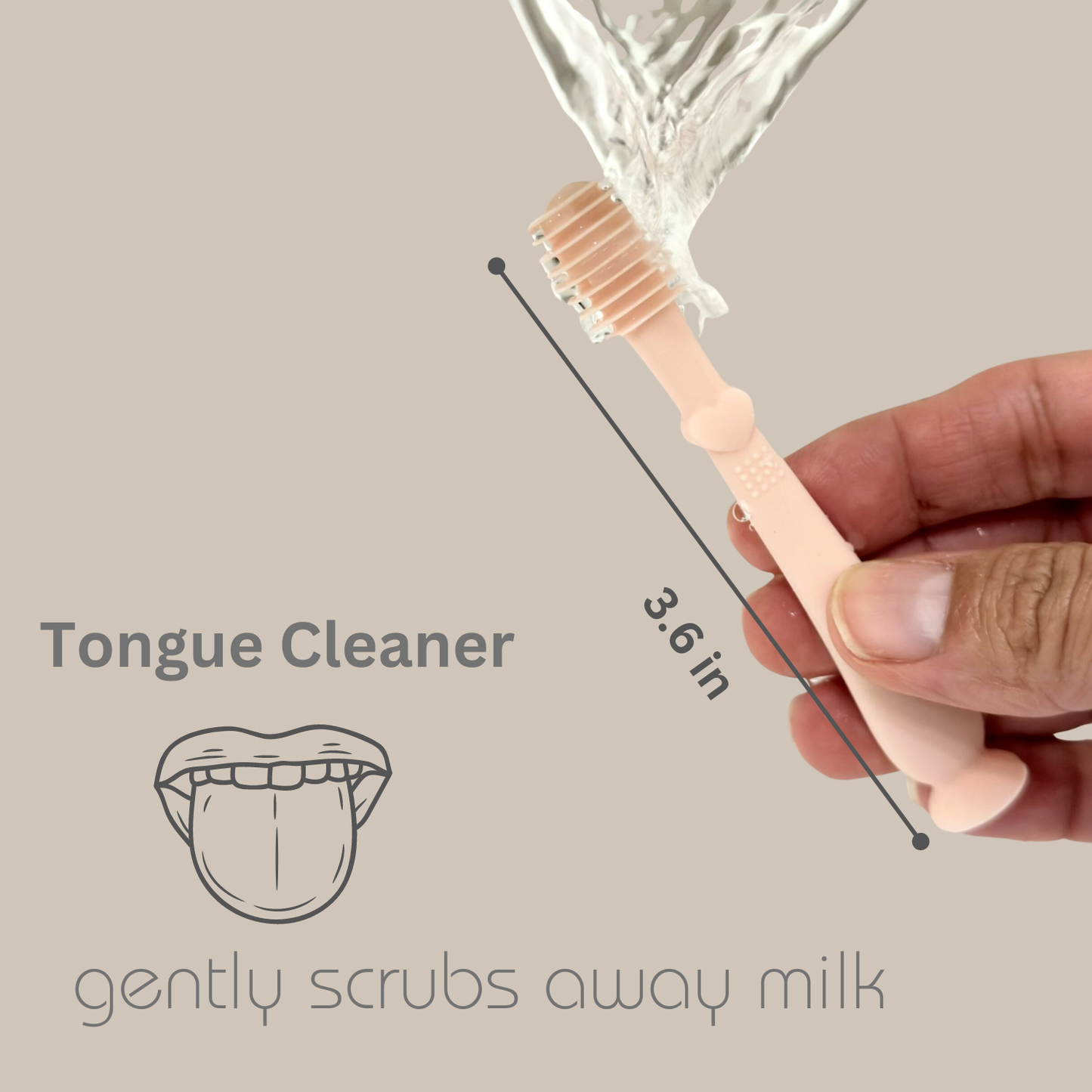Baby Finger Toothbrush & Tongue Cleaner Oral Set 3m+ (Blush)
