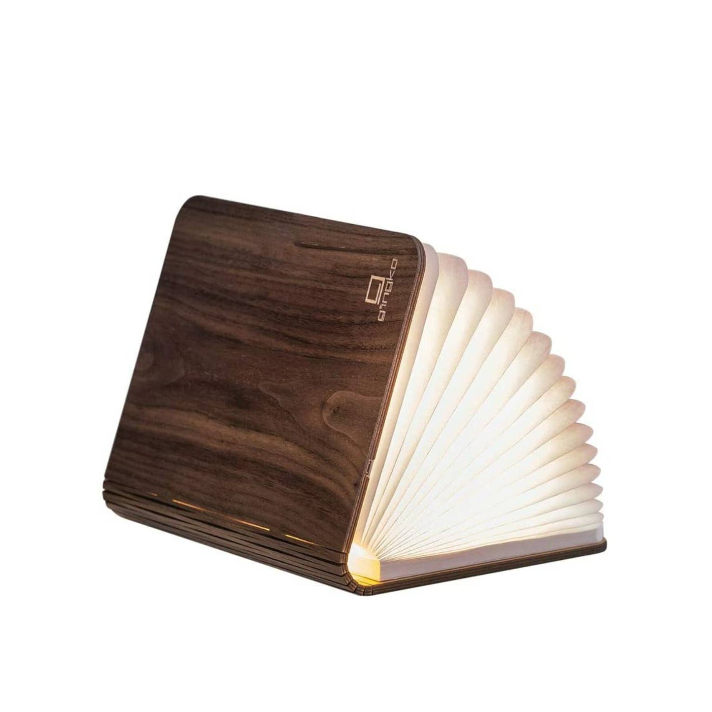 Natural Wood Smart Book Light: Walnut / Large