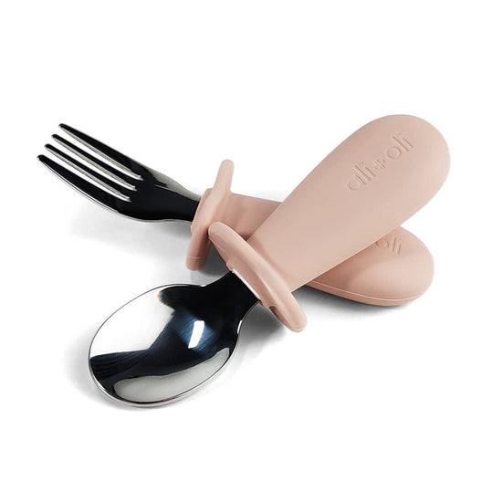 Spoon & Fork Learning Set for Toddlers (Pink) 6m+