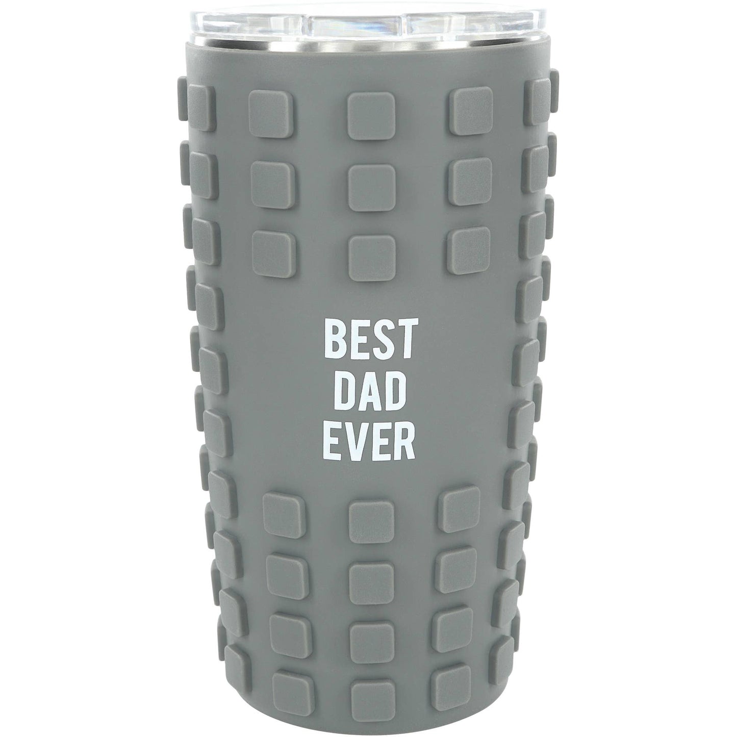 Best Dad - 20 oz Travel Tumbler with 3D Silicone Wrap