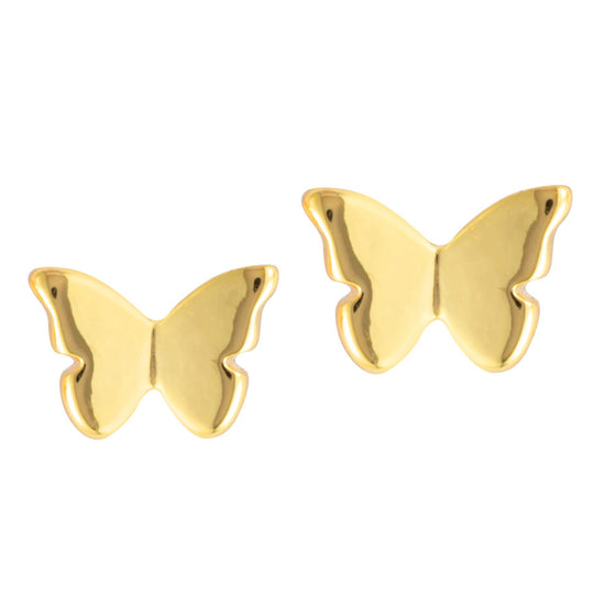 Butterfly Post Gold Earrings