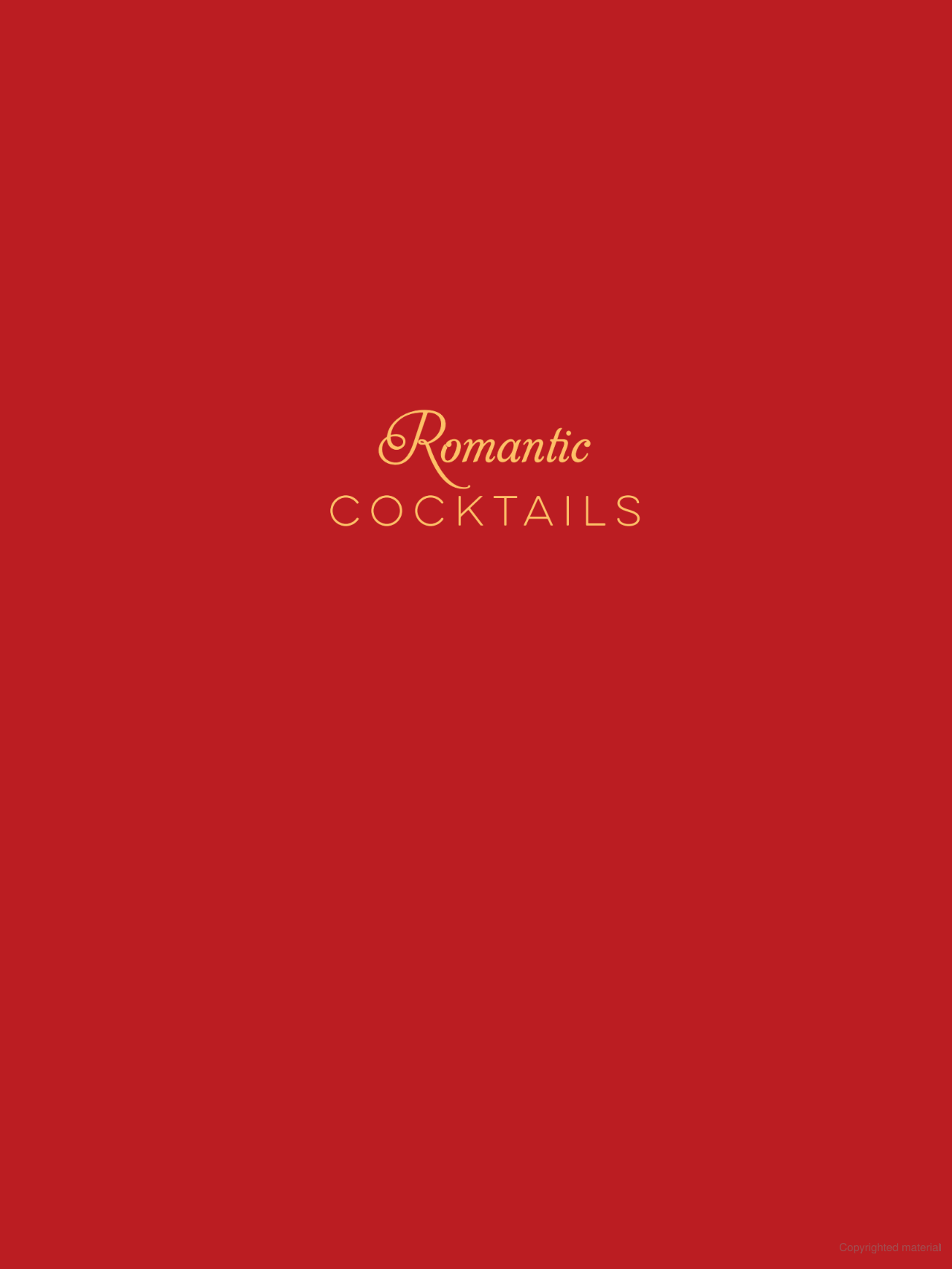 Romantic Cocktails Book