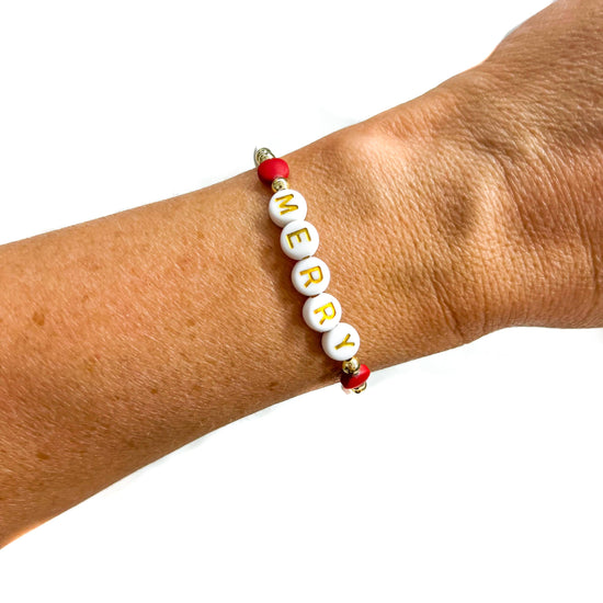 Christmas 18K Gold Filled Bracelets: Peppermint Candies