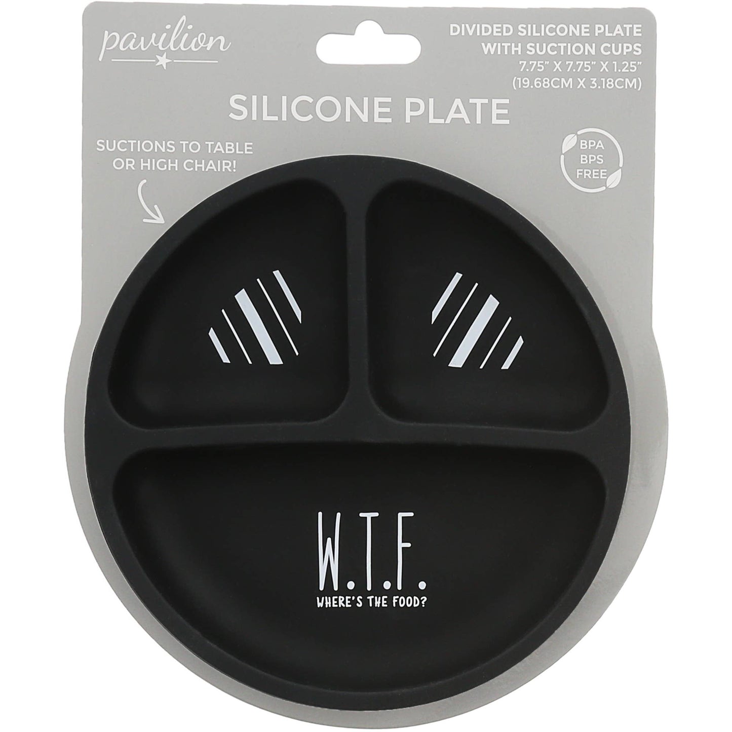 W.T.F. - 7.75" Divided Silicone Suction Plate