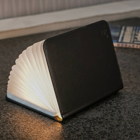 Bonded Leather Smart Book Light: Black Leather / Mini