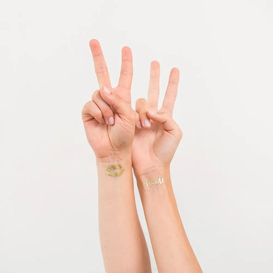 Temporary Gold Bachelorette Party Tattoos