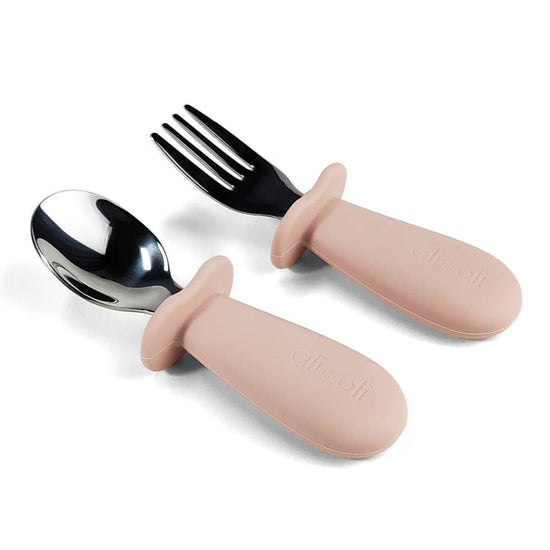 Spoon & Fork Learning Set for Toddlers (Pink) 6m+