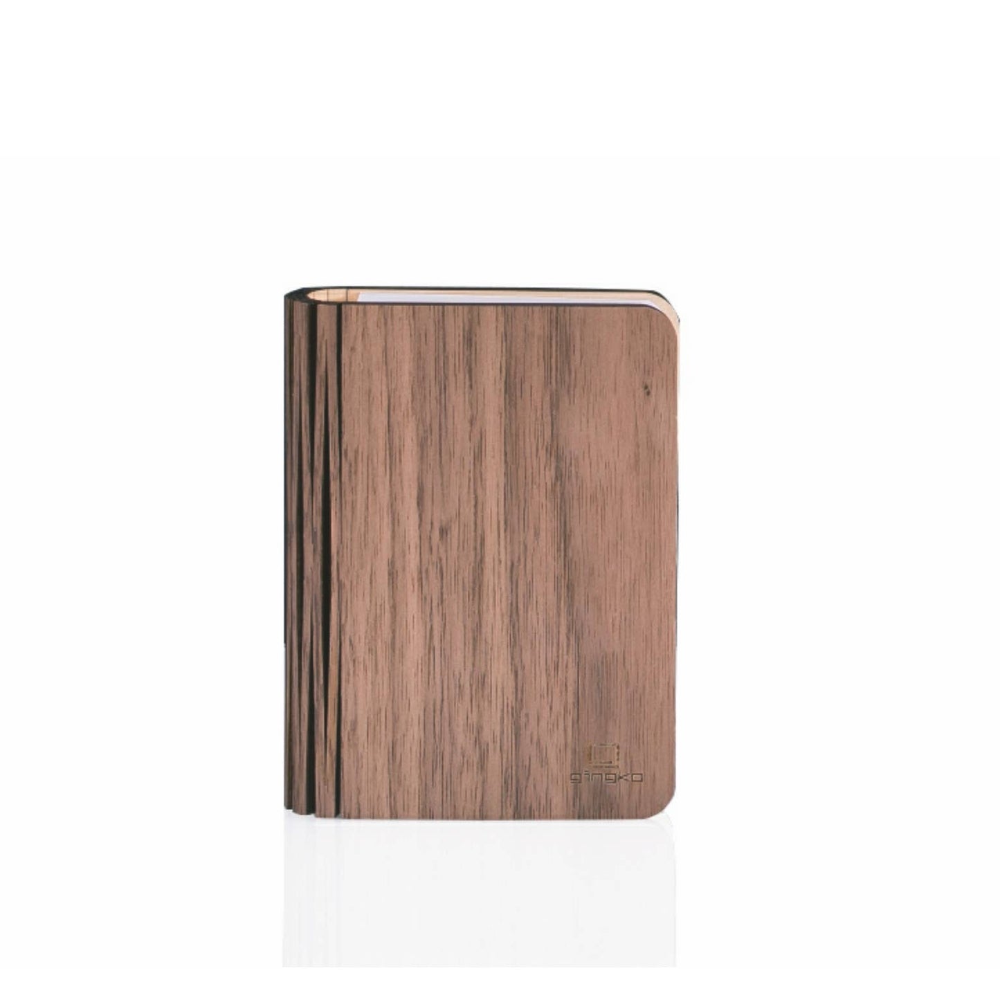 Natural Wood Smart Book Light: Walnut / Large