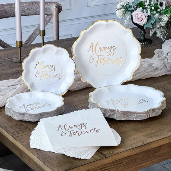 24 pc Always & Forever Dessert Plates