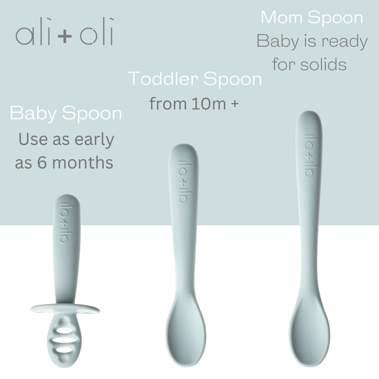 (3-pc) Multi Stage Spoon Set for Baby (Blue) 6m+