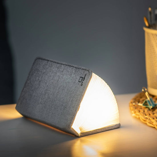 Linen Fabric Smart Book Light: Blush pink / Mini