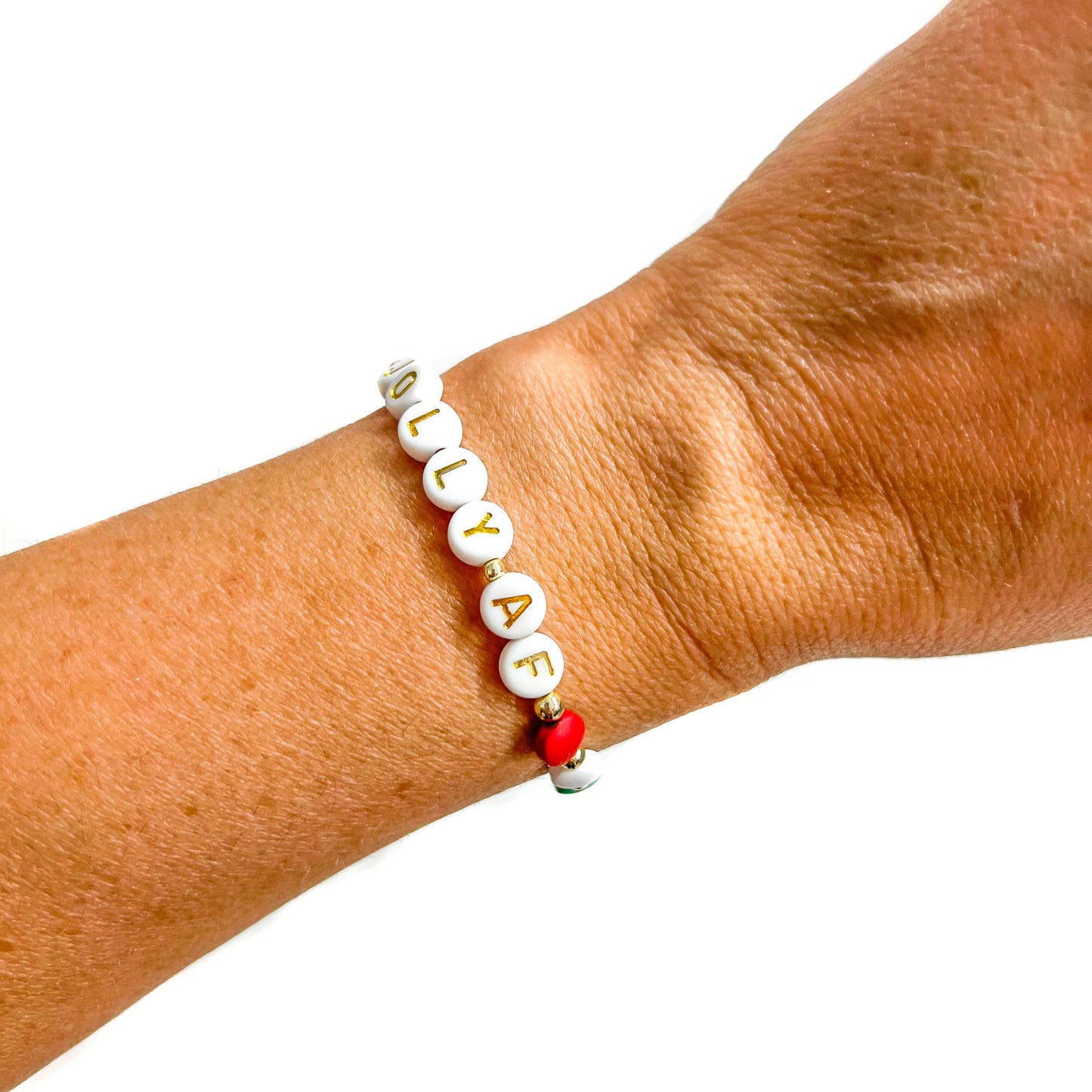 Christmas 18K Gold Filled Bracelets: Peppermint Candies