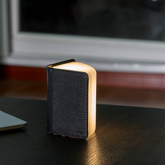 Bonded Leather Smart Book Light: Black Leather / Mini