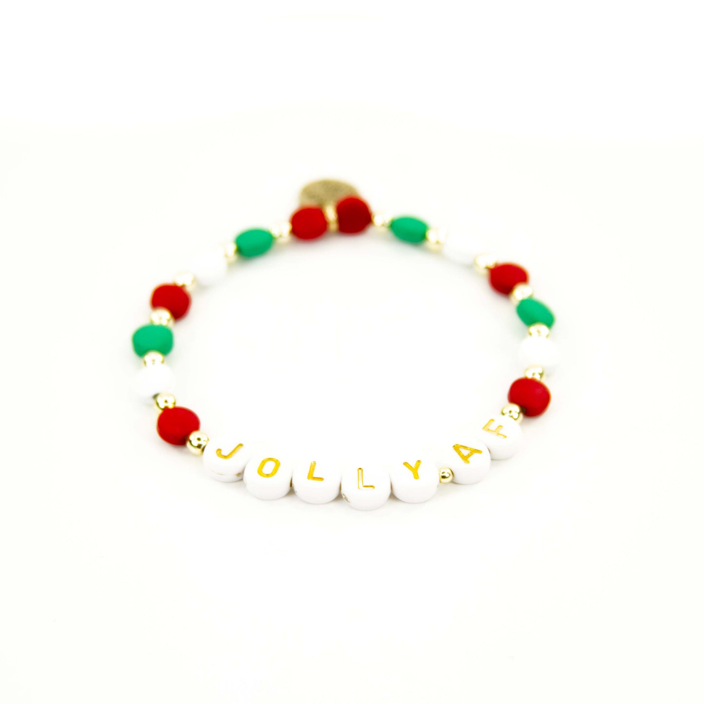 Christmas 18K Gold Filled Bracelets: Peppermint Candies