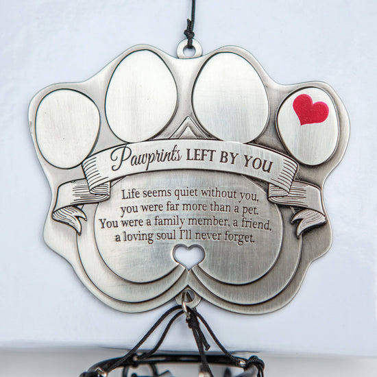 Pawprints Left By You Pet Memorial Windchime