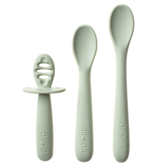 (3-pc) Multi Stage Spoon Set for Baby (Pine) 6m+