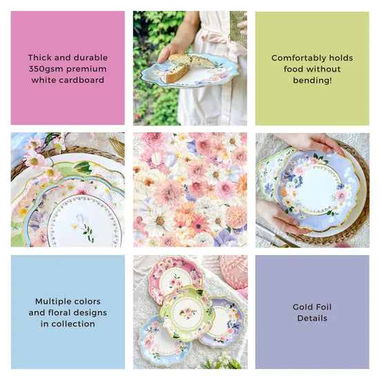 7" Tea Time party Plates (16 guests)