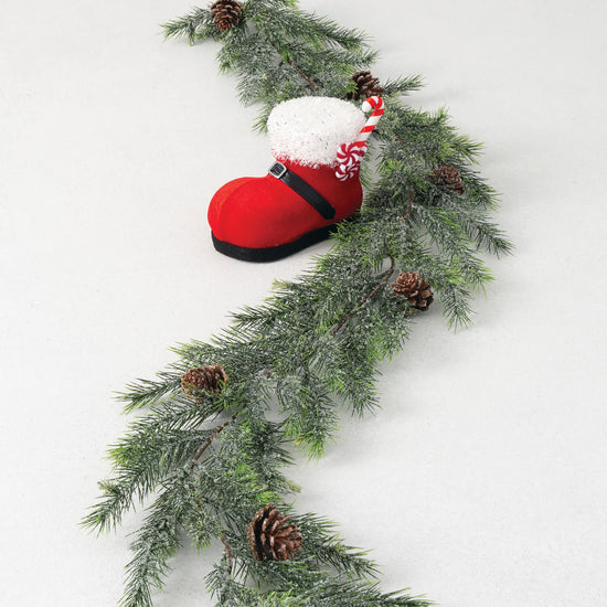 Frosted Cedar & Pinecone Garland