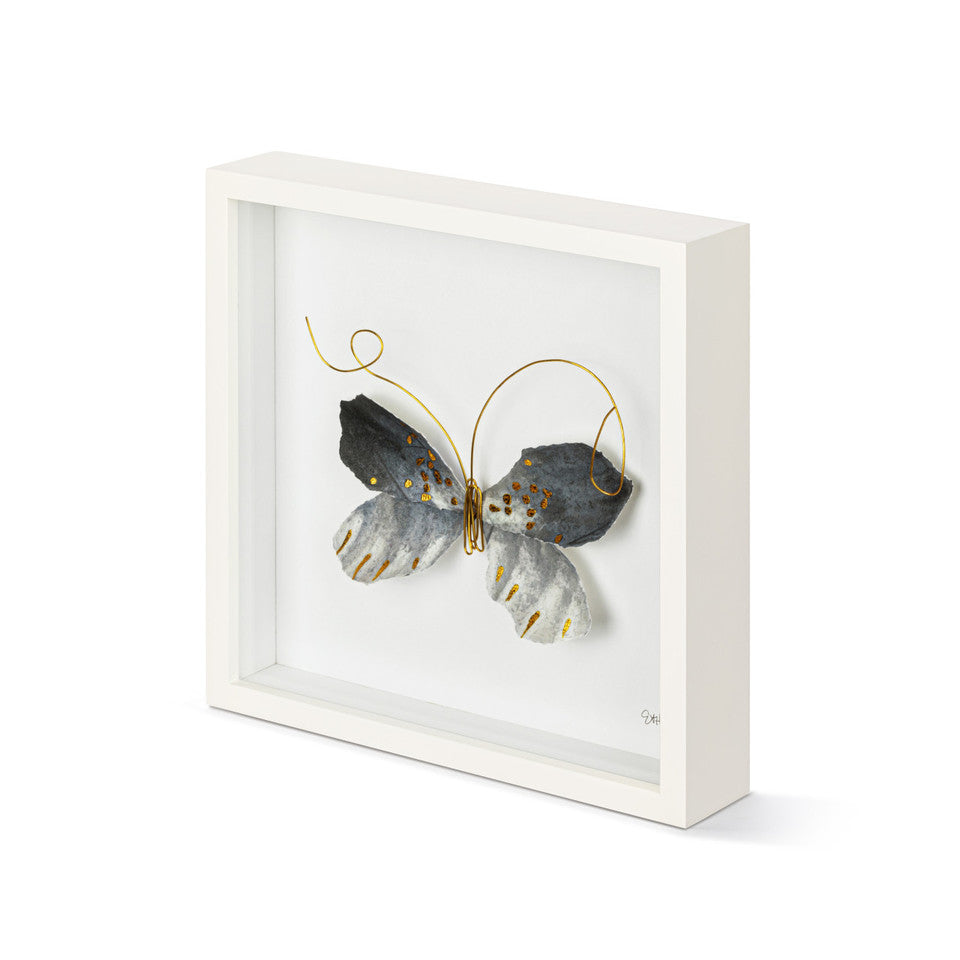 Black & Gold Butterfly Wall Art 10"sq