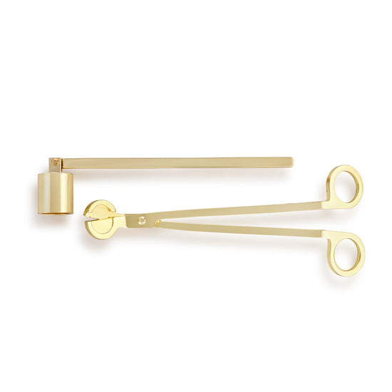 Gold Candle Snuffer and Trimmer Set