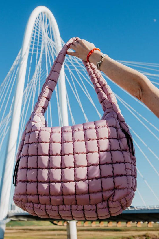 Mauve X-Large Quilted Tote