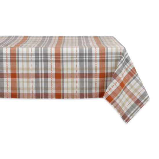 Autumn Afternoon Plaid Tablecloth - 52 X 52"