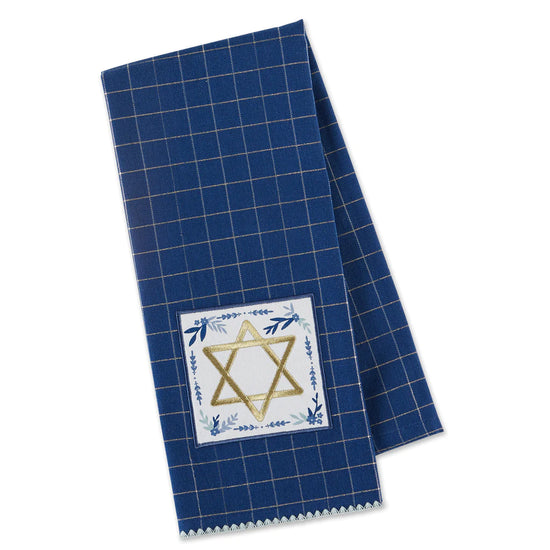 Star of David Embroidered Dish Towel
