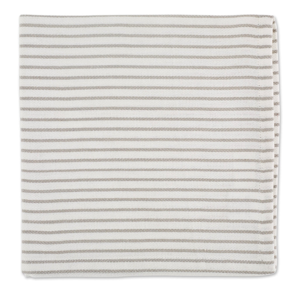 Grey/Ivory Striped Cloth Napkin