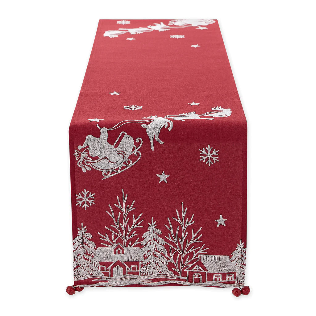 Santa's Sleigh Table Runner 14" x 70"