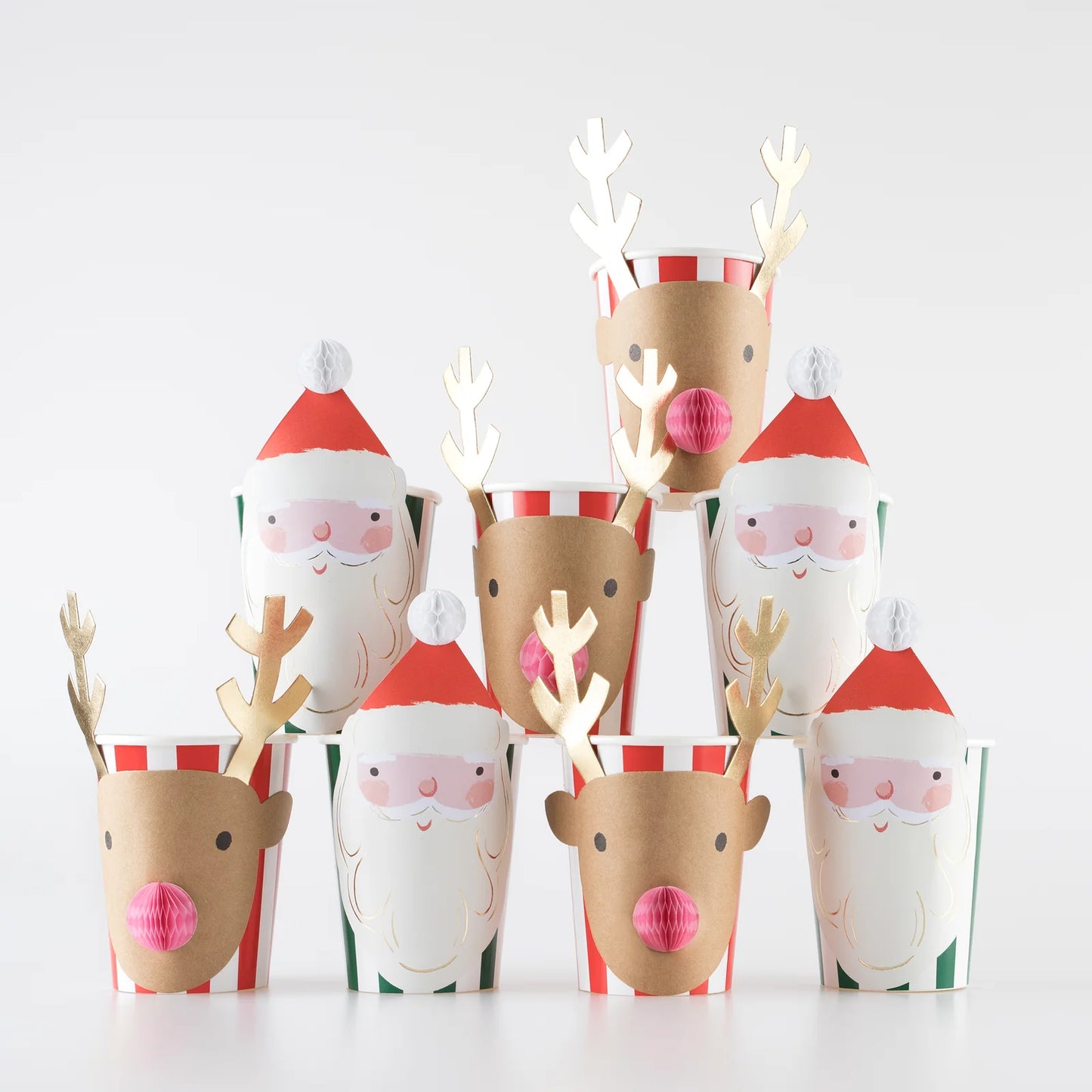 Set/8 Festive Holiday Honeycomb Cups