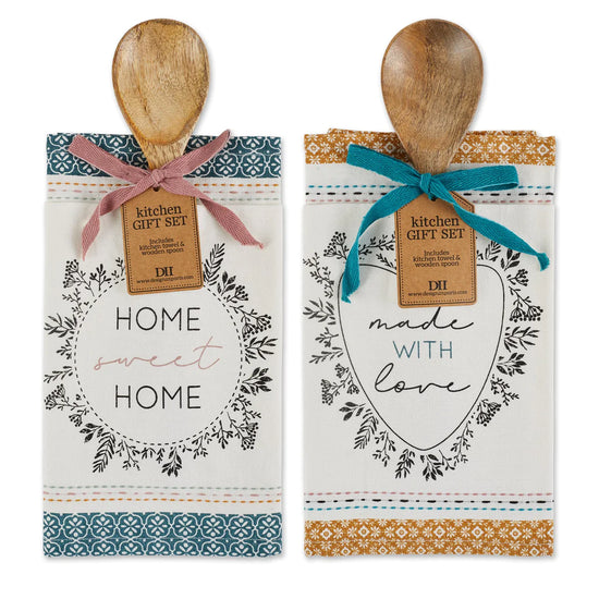 Home Sweet Home Dishtowel & Spoon Gift Set