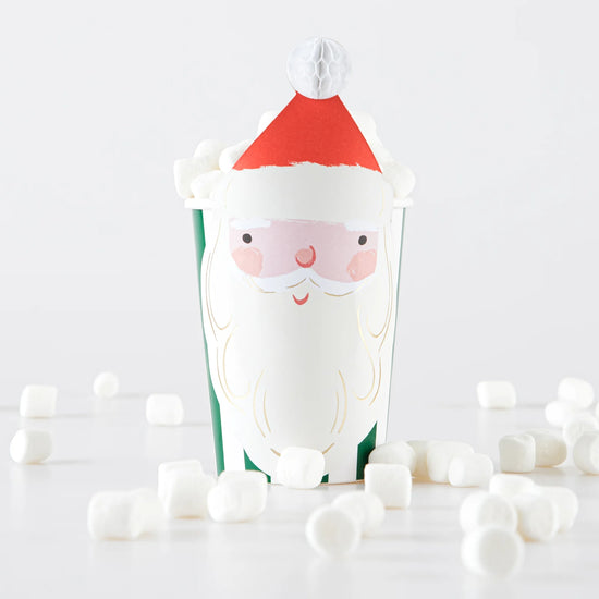 Set/8 Festive Holiday Honeycomb Cups