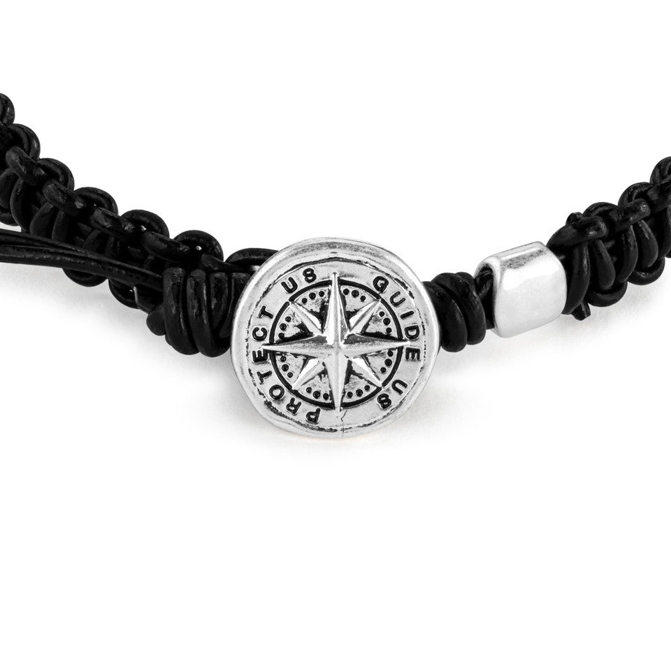 Men's Compass Bracelet - Black