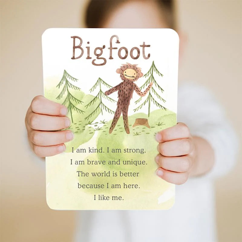 Bigfoot Snuggler + Introduction Book - Bigfoot, You are Lovable: An Introduction to Self-Esteem