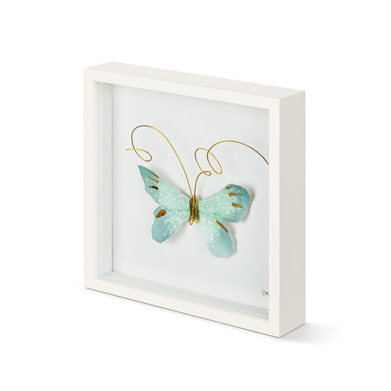 Load image into Gallery viewer, Light Blue Butterfly Wall Art 10&amp;quot;sq
