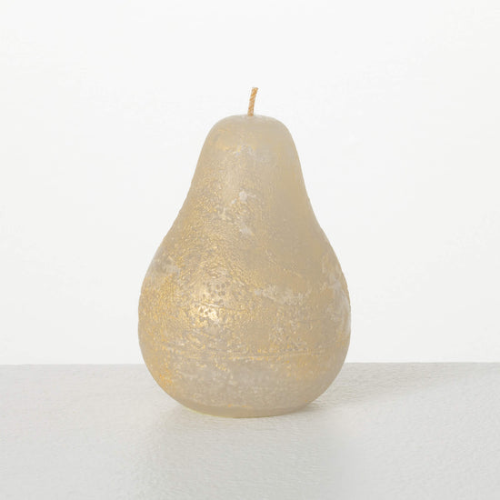 Light Gray Pear Candle