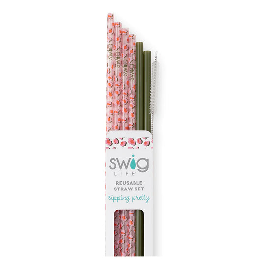 On the Prowl  & Olive Reusable Straw Set
