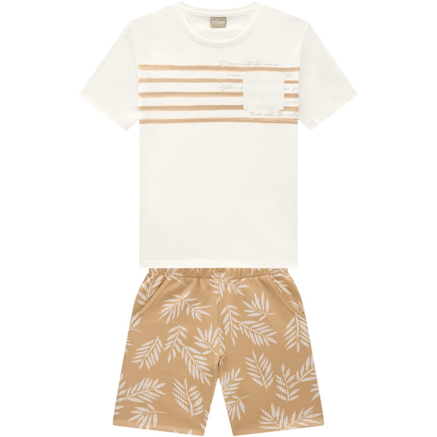 Summer Stripe Pocket Shirt/Short Set