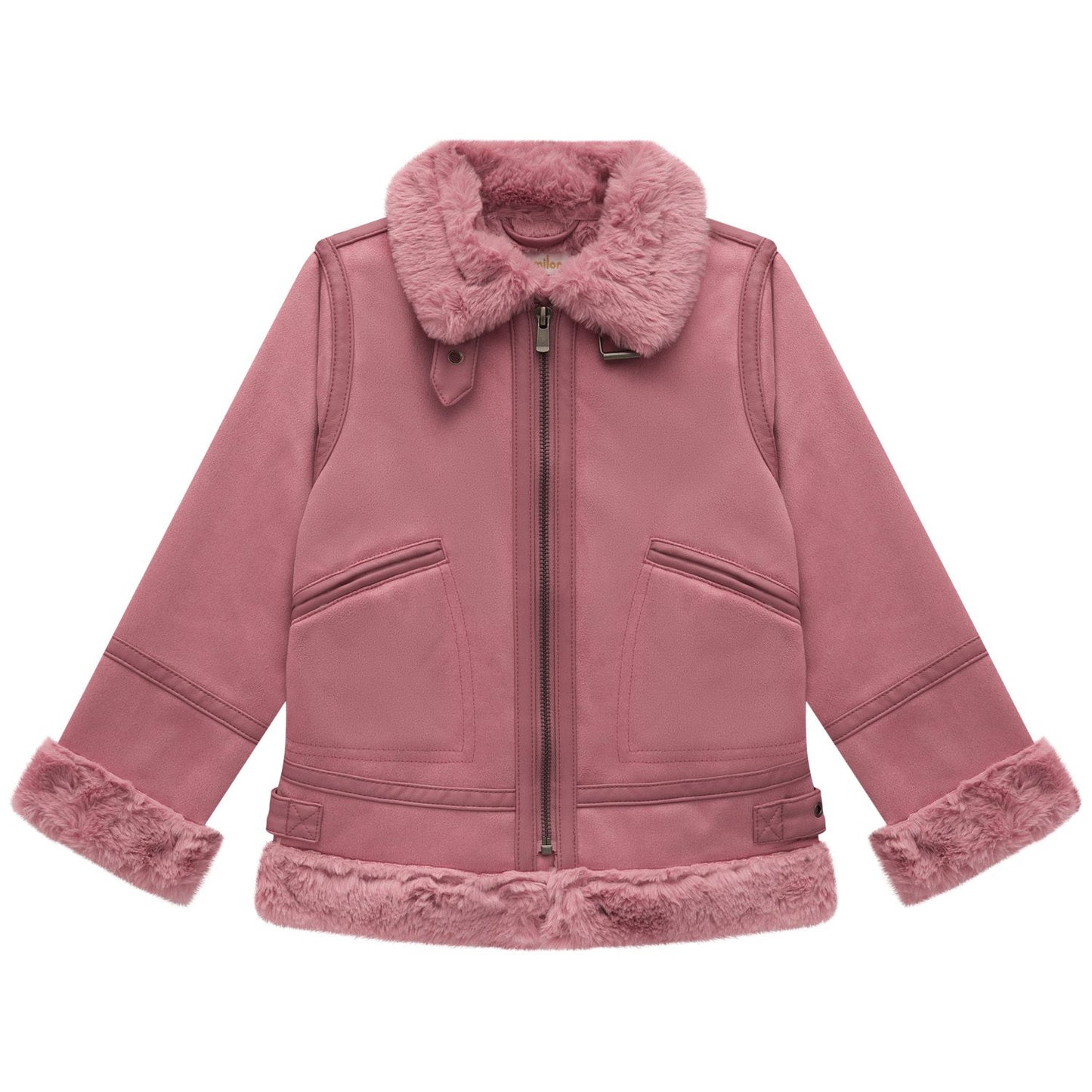 Pink Suede/Fuax Fur Jacket