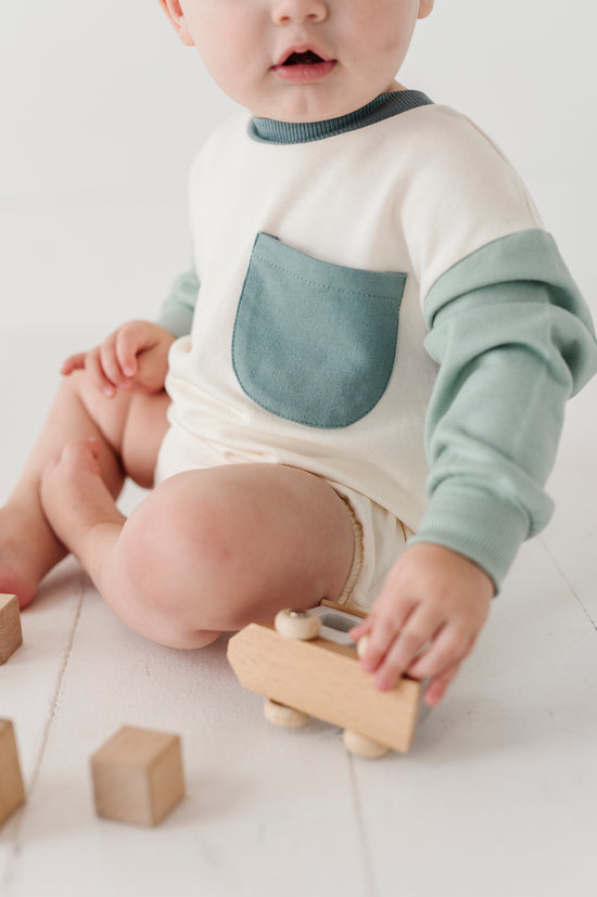 Sage Colorblock Bamboo Romper