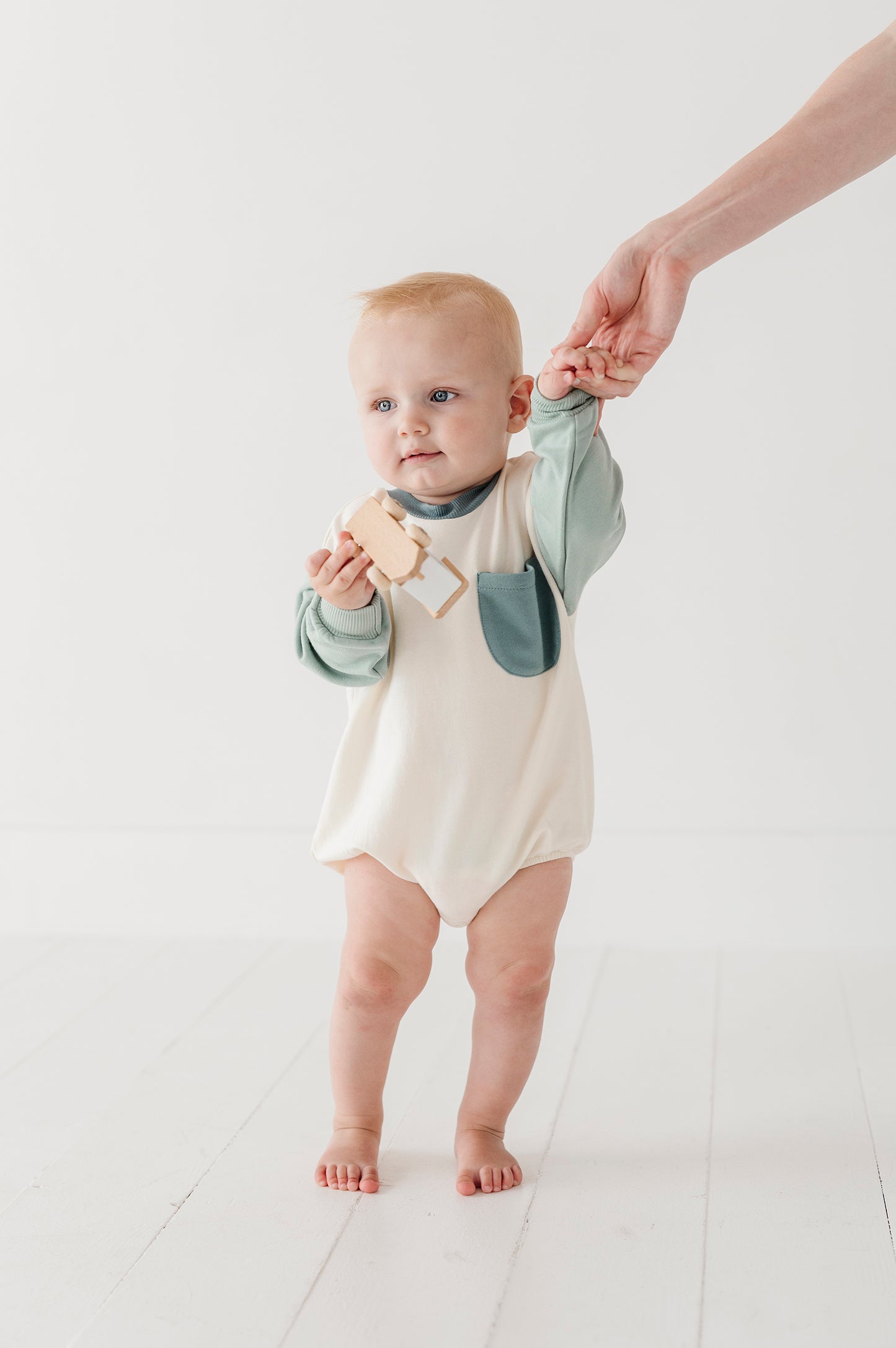 Sage Colorblock Bamboo Romper