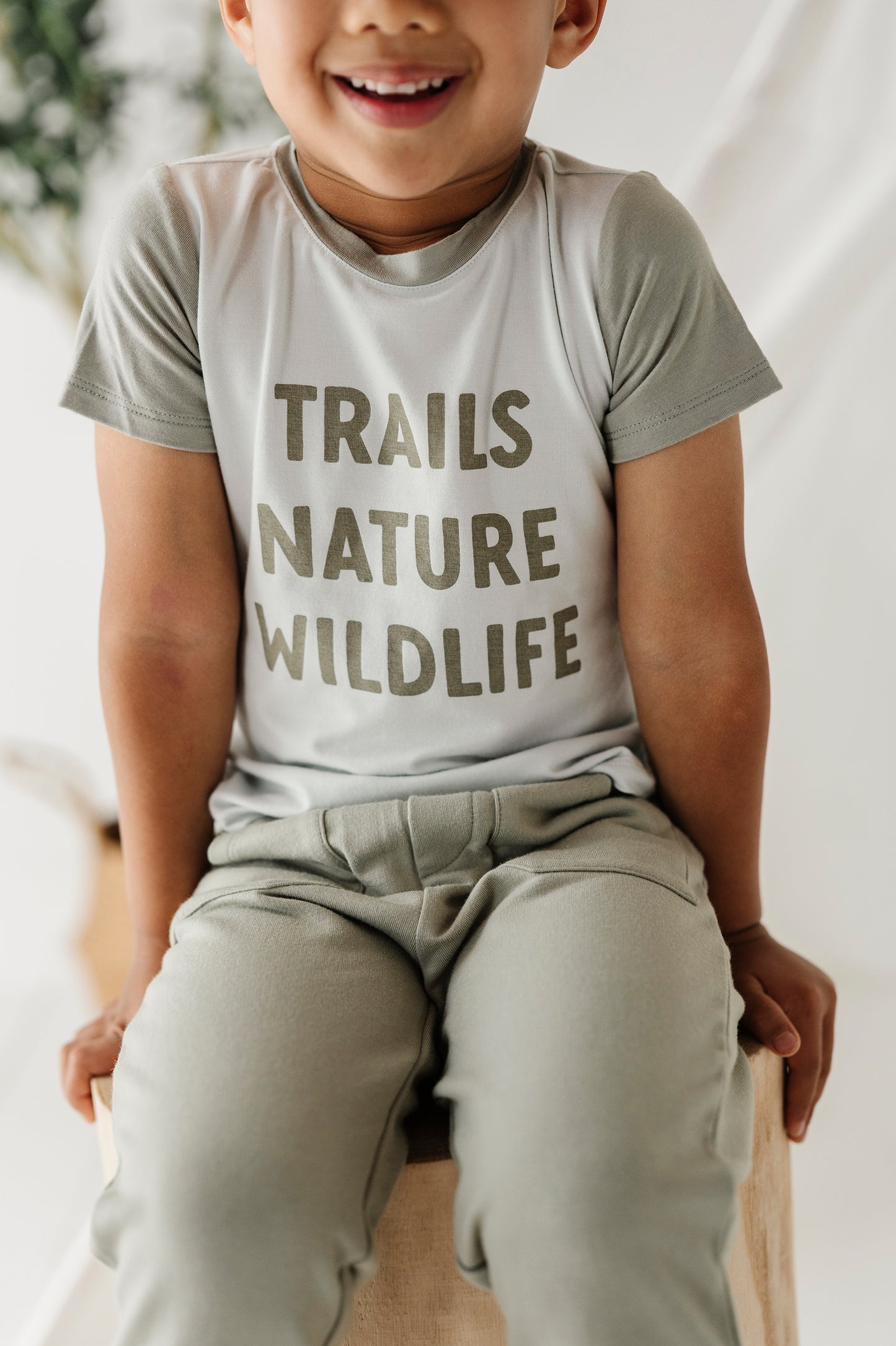 'Trails, Nature, Wildlife' Colorblock Bamboo Tee