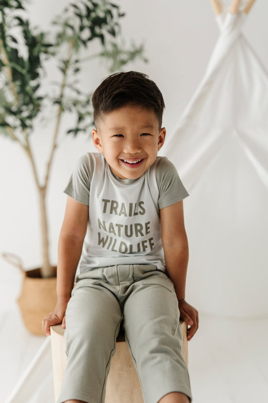 'Trails, Nature, Wildlife' Colorblock Bamboo Tee