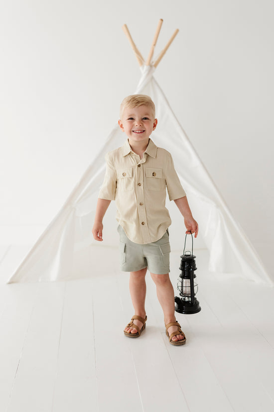 Seaglass Sage Boys Cargo Shorts