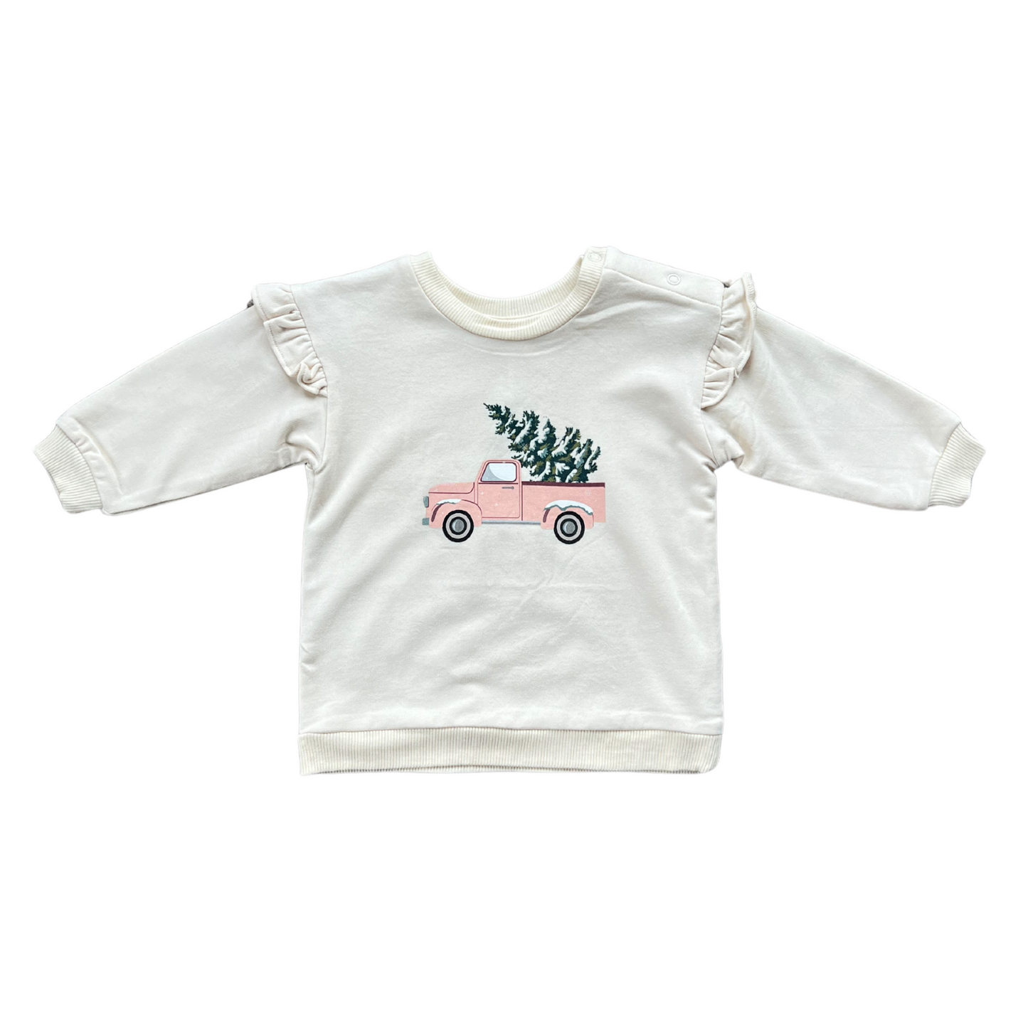 Pink Holiday Truck Sweatshirt