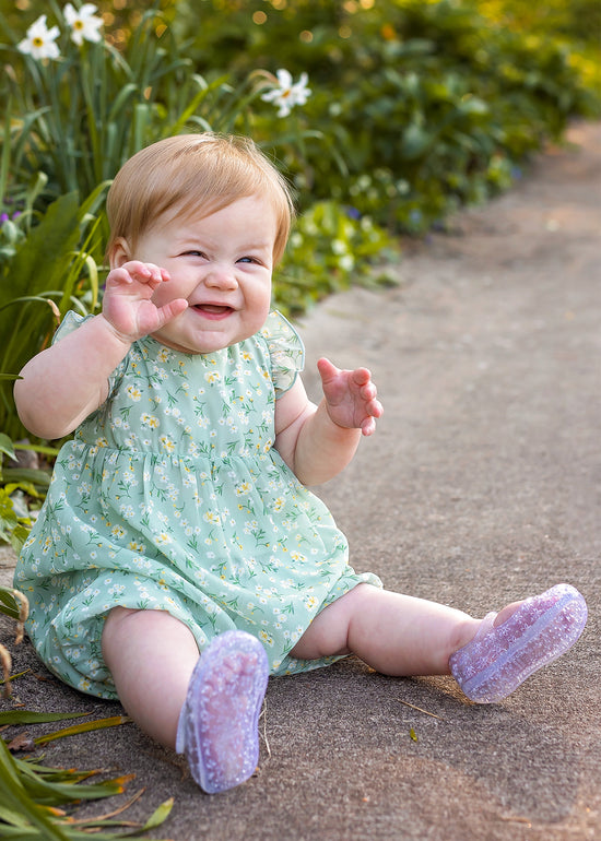 Sage Garden Party Woven Romper