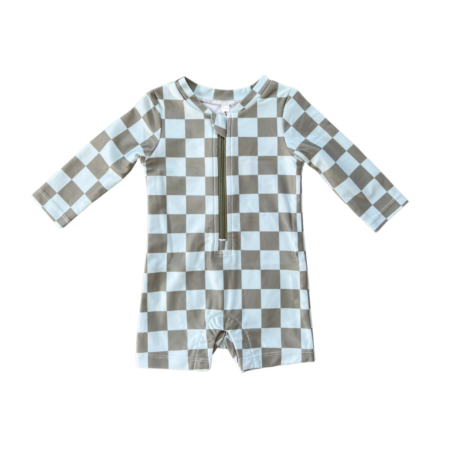 Seaglass Retro Checkered One Piece Swimsuit