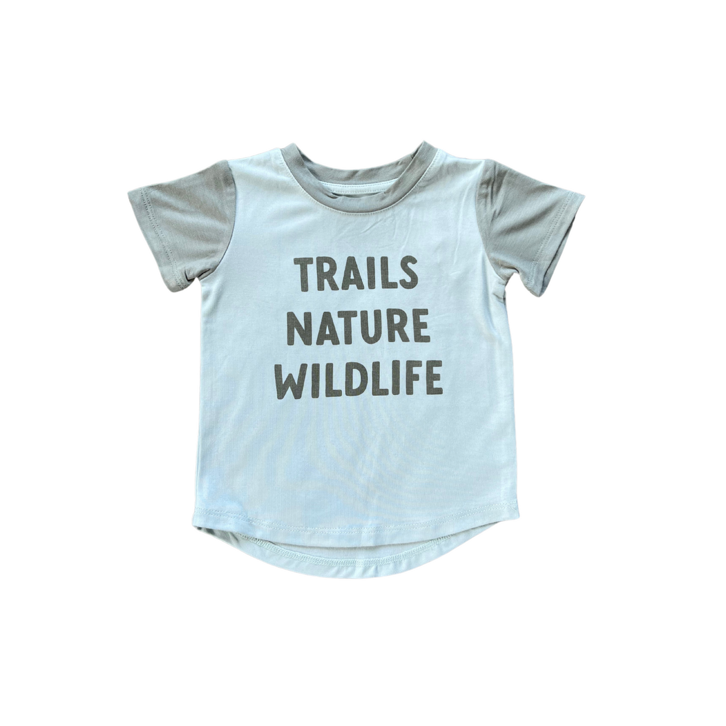 'Trails, Nature, Wildlife' Colorblock Bamboo Tee